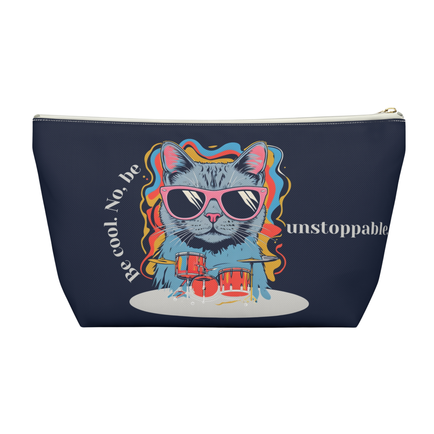 "Be cool. No, be unstoppable." Personalized Pencil Case & Accessory Pouch