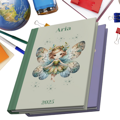 "Shimmer with kindness wherever  you go." 2025 Personalized Hardcover Fairy Journal