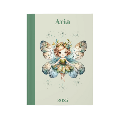 "Shimmer with kindness wherever  you go." 2025 Personalized Hardcover Fairy Journal