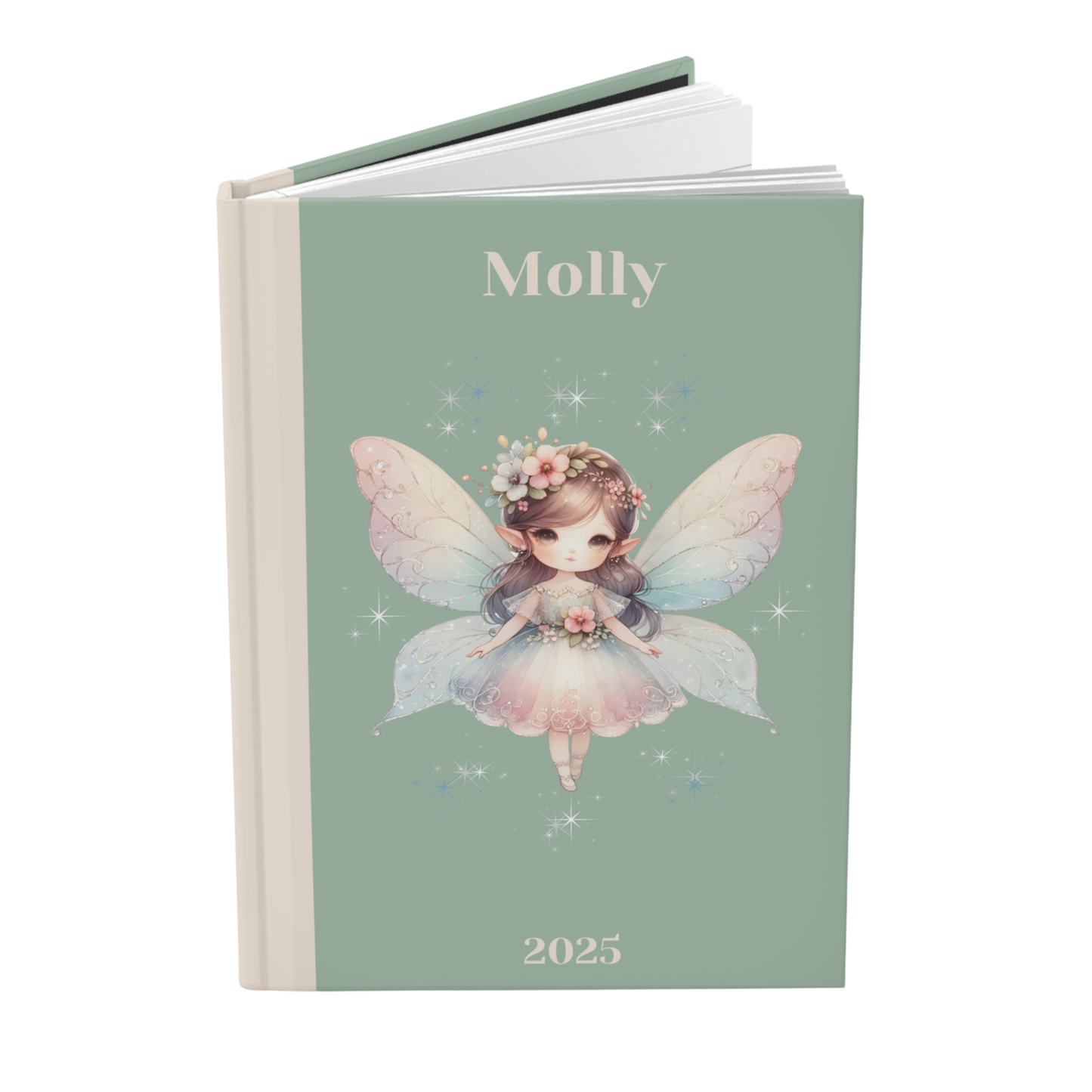 "Remember, even tiny wishes can come true." 2025 Personalized Hardcover Fairy Journal