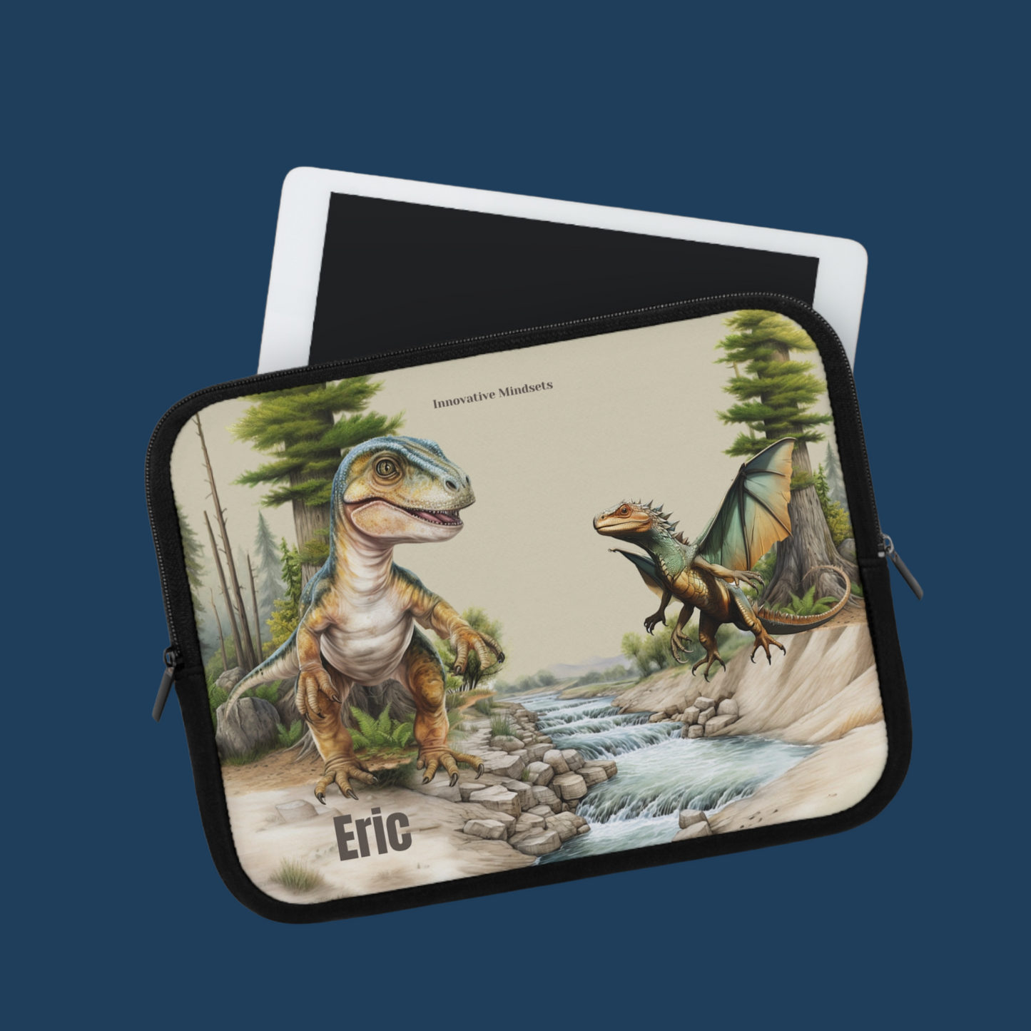 Personalized Dinosaur Laptop & iPad Sleeve