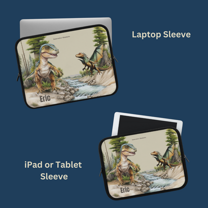 Personalized Dinosaur Laptop & iPad Sleeve