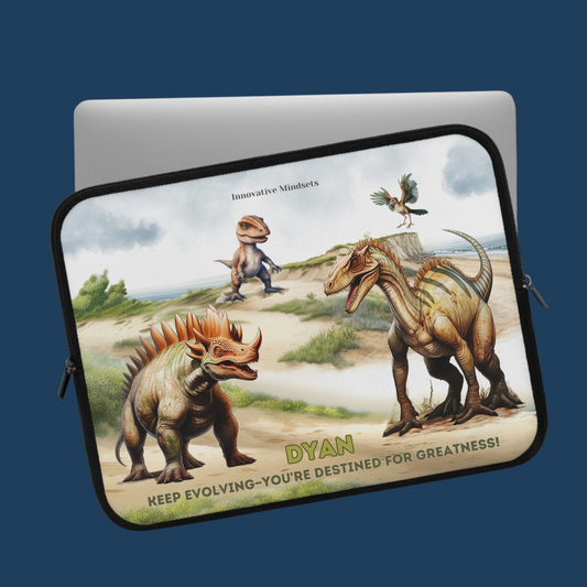 "Dino Greatness" Personalized Laptop & iPad Sleeve