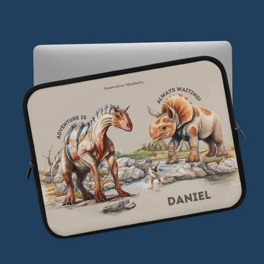 "Dino Adventures" Personalized Laptop & iPad Sleeve