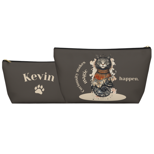 "Curiosity makes magic happen." Personalized Accessory Pouch