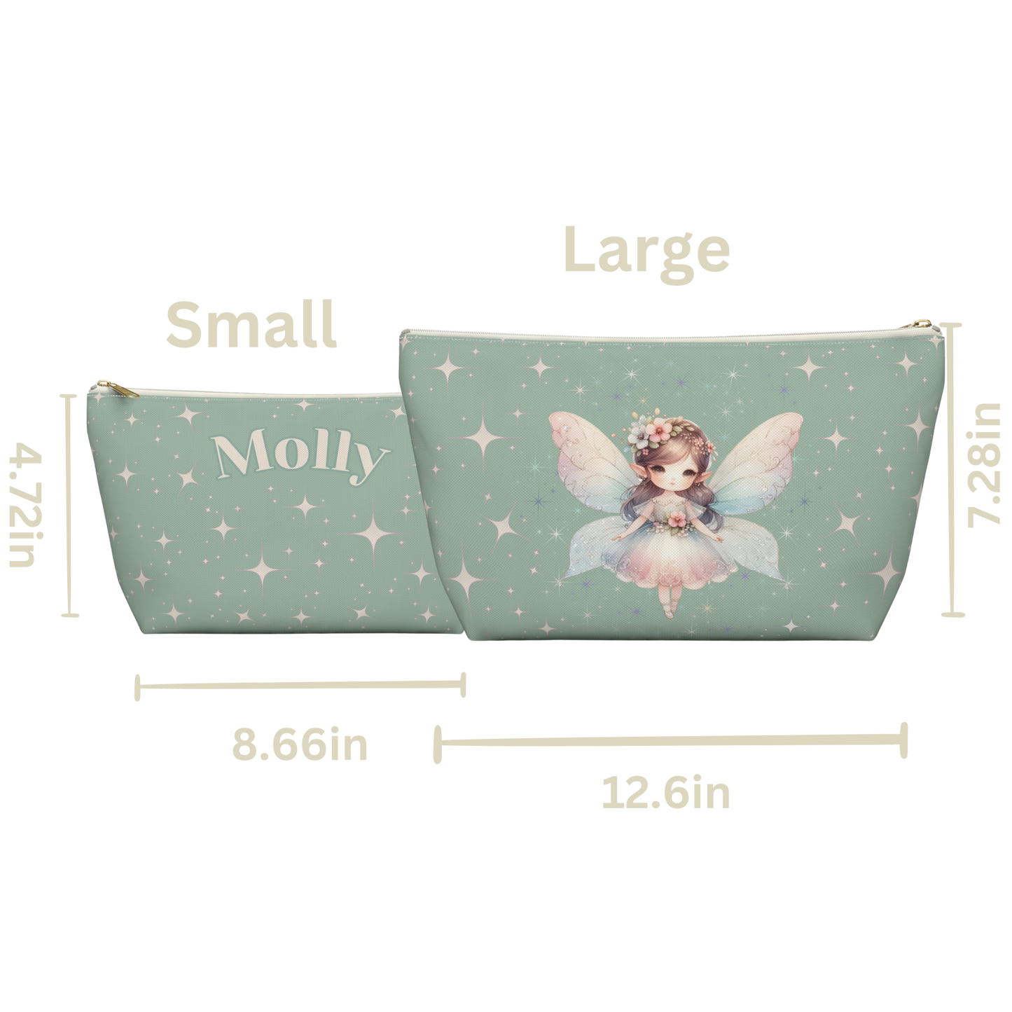 "Fairy Wishes" Personalized Pencil Case & Accessory Pouch