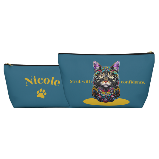 "Strut with confidence." Personalized Accessory Pouch