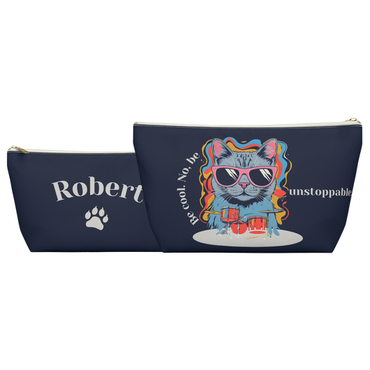 "Be cool. No, be unstoppable." Personalized Pencil Case & Accessory Pouch